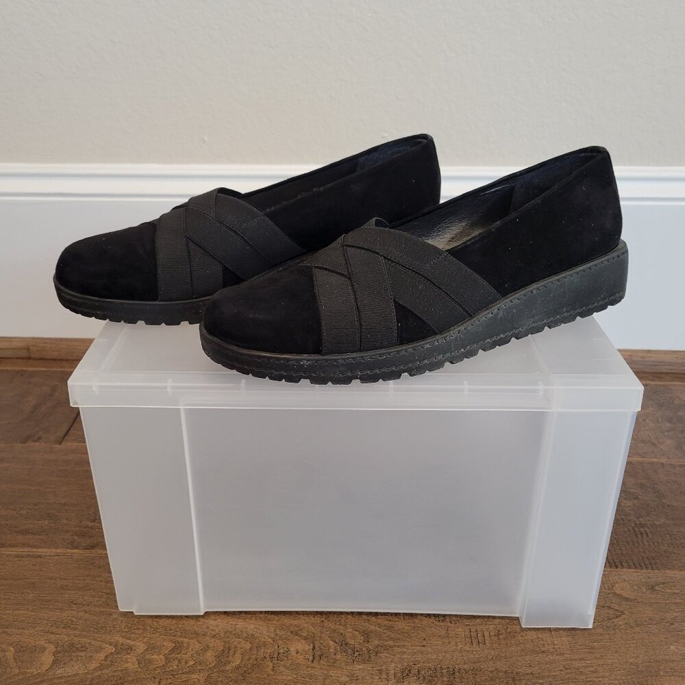 Stuart Weitzman Black Suede Shoes, Size 9.5 M